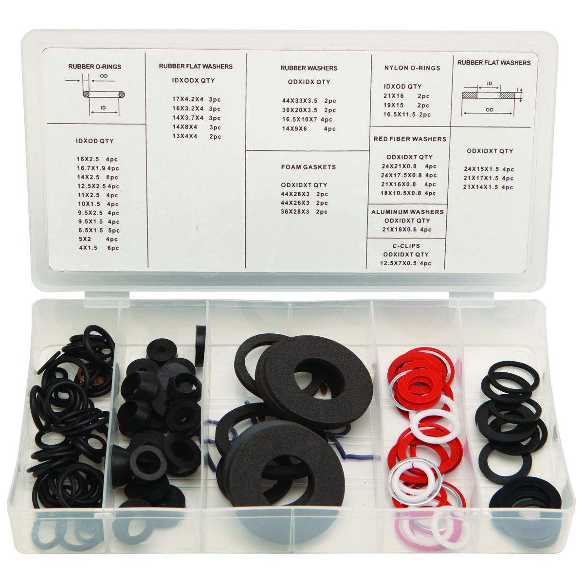 Tap Reseater Washer Assortment, 125 Piece I86644