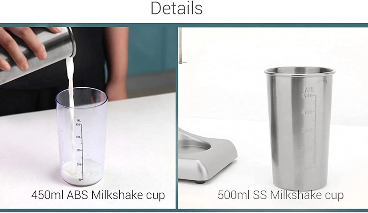110V 23000RPM Electric Milk Shaker Machine with 500ml Stainless Steel Cup D4655