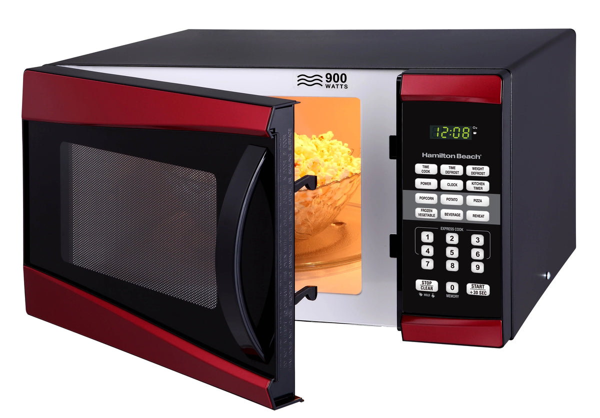 0.9 Cu. ft. 900W Red Microwave Oven N313286