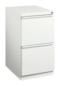 20" Deep 2 Drawer Mobile Pedestal File Cabinet, Letter Width, White C775719