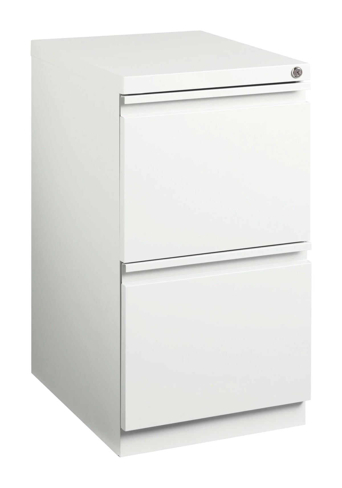 20" Deep 2 Drawer Mobile Pedestal File Cabinet, Letter Width, White C775719