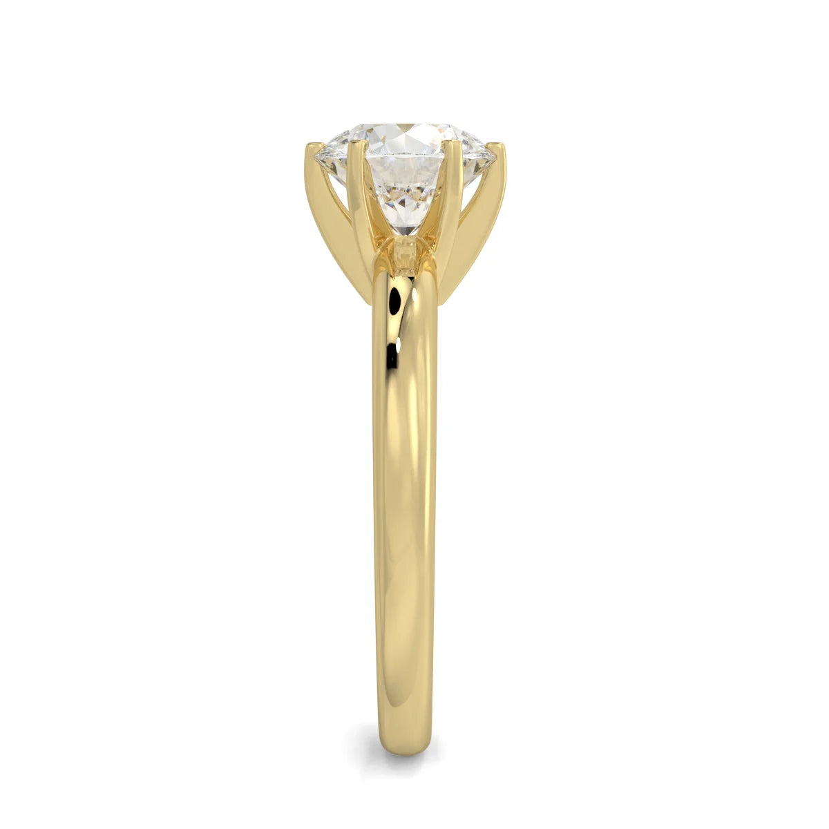14k Yellow Gold Moissanite Solitaire Engagement Ring W459102