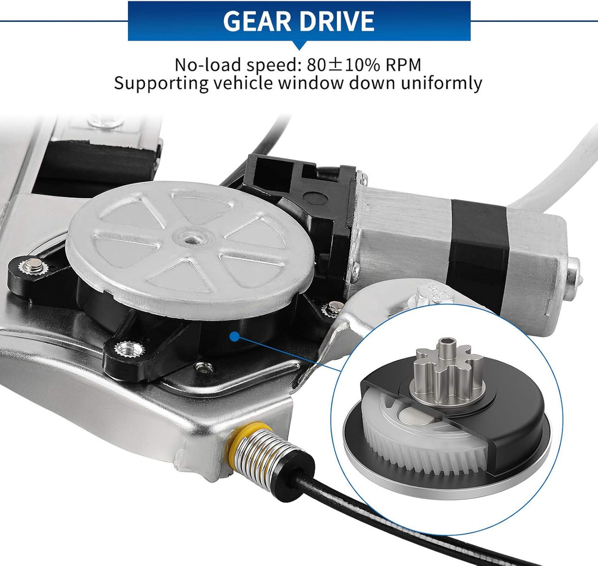 Front Driver Side Power Window Regulator with Motor Pack of 2 P496036