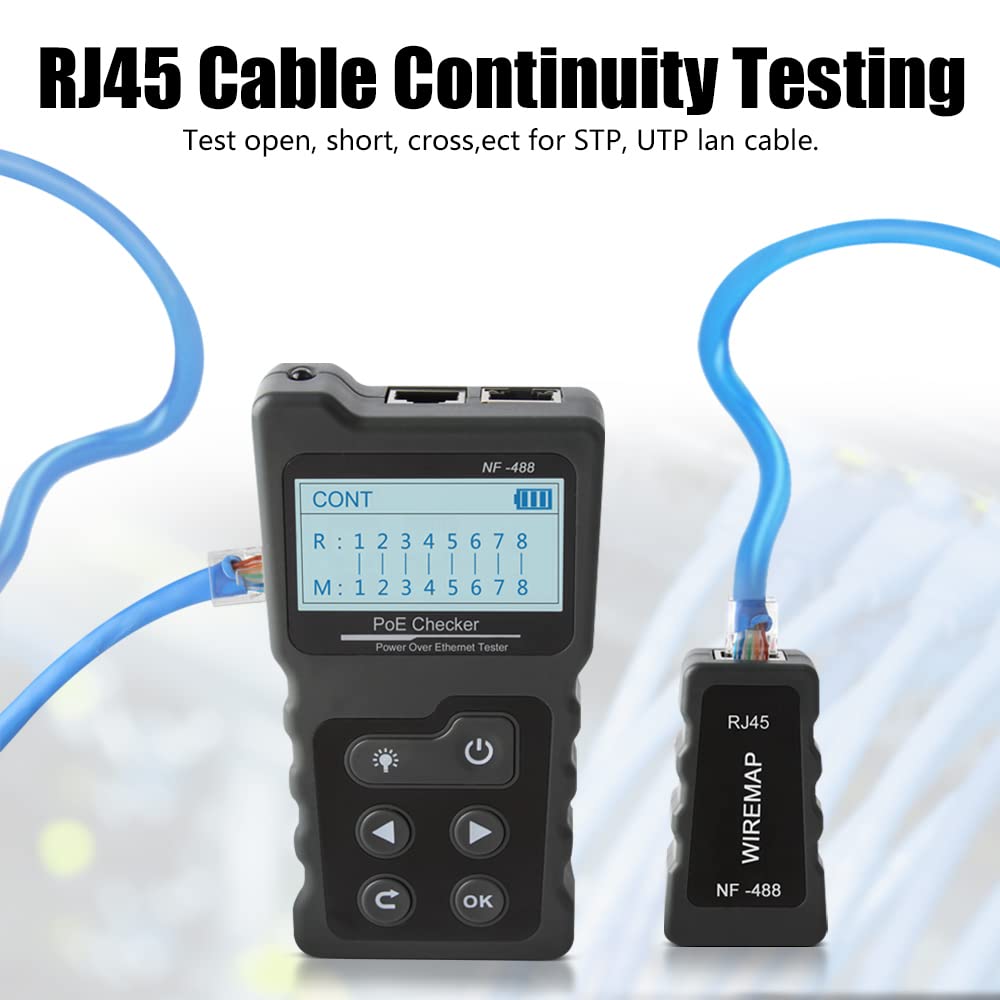 RJ45 Ethernet Tester, POE Cable Tester, Pack of 2 Y167