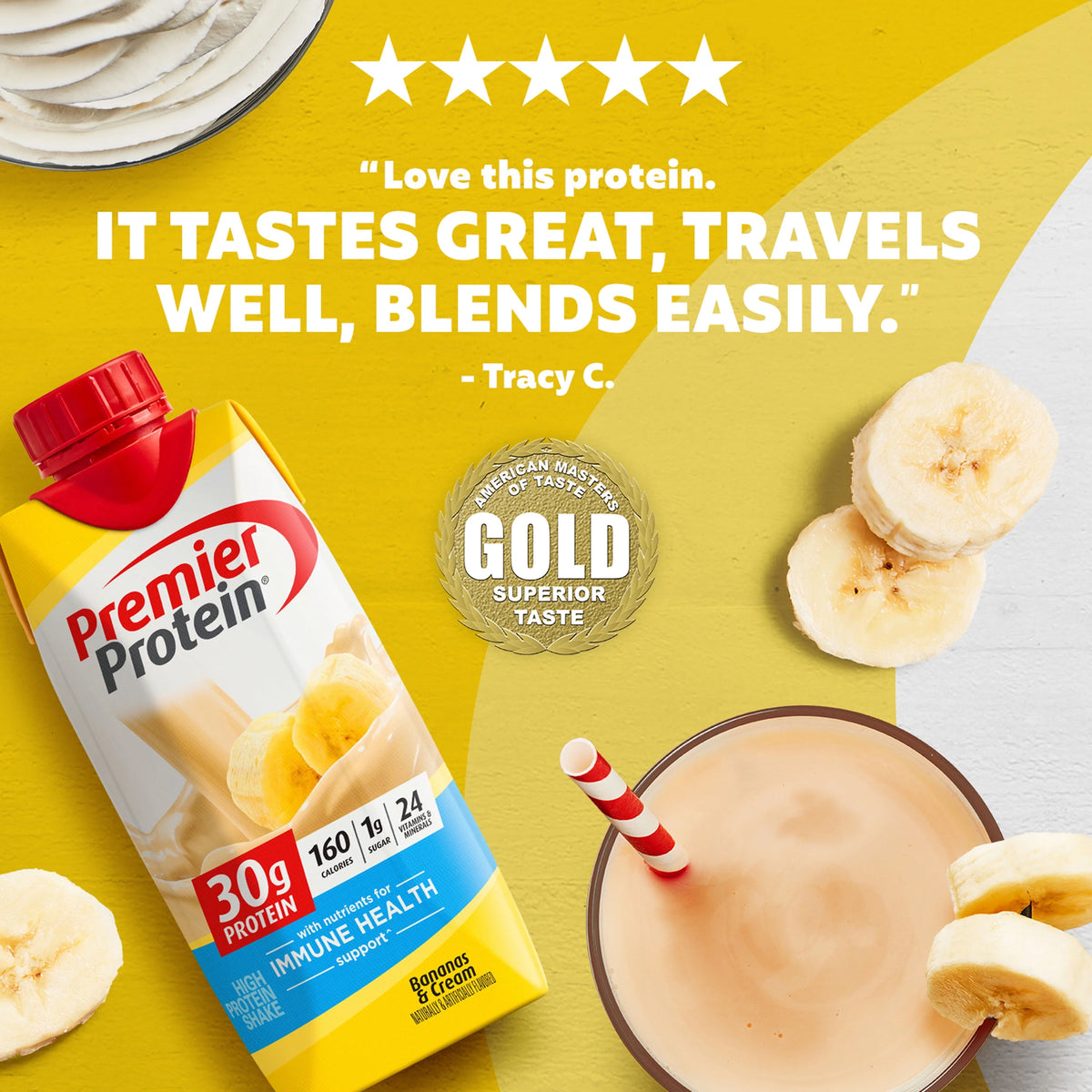 Bananas & Cream Protein Shake 30g 11 fl oz 4 Ct U9644