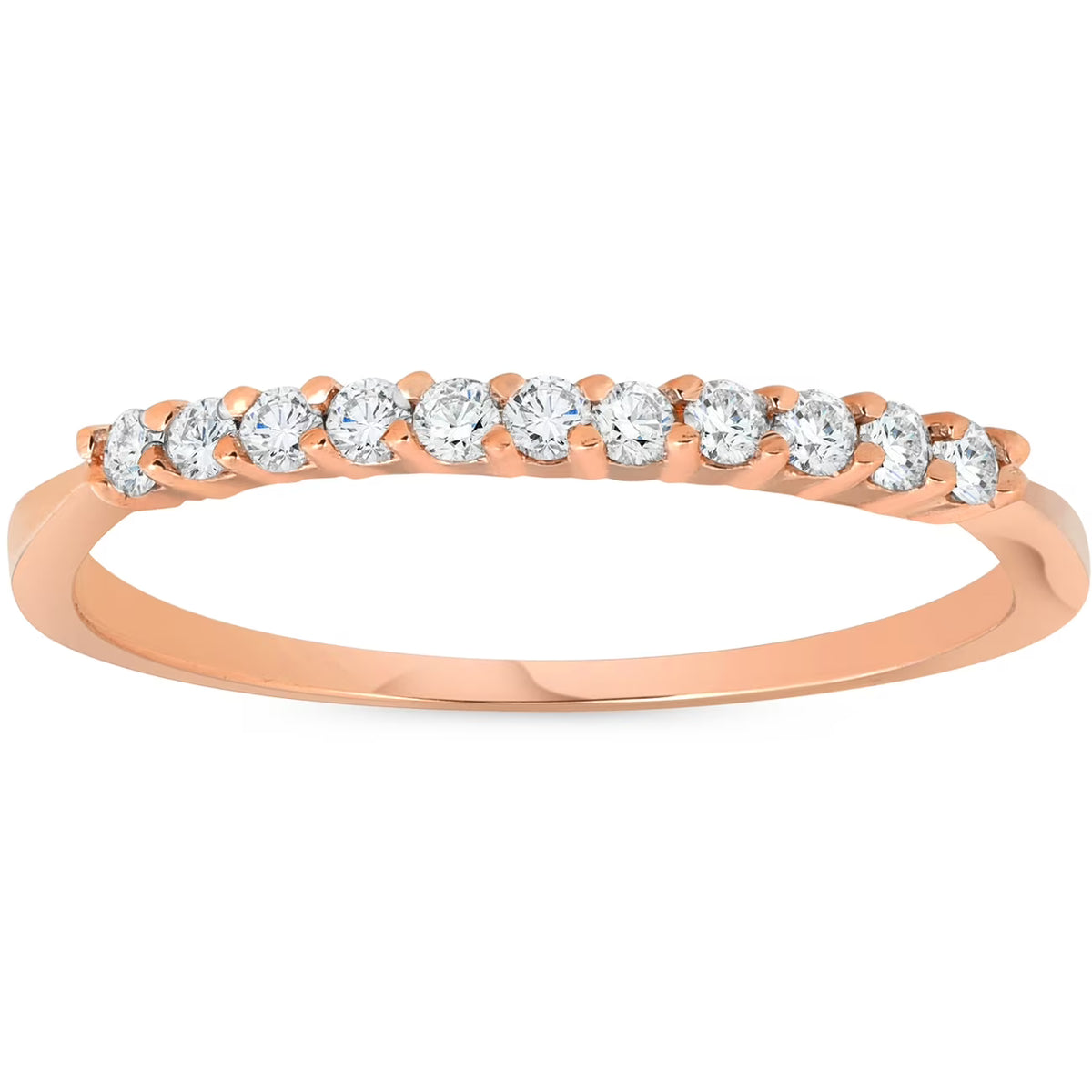 14K Rose Gold Diamond Ring F605