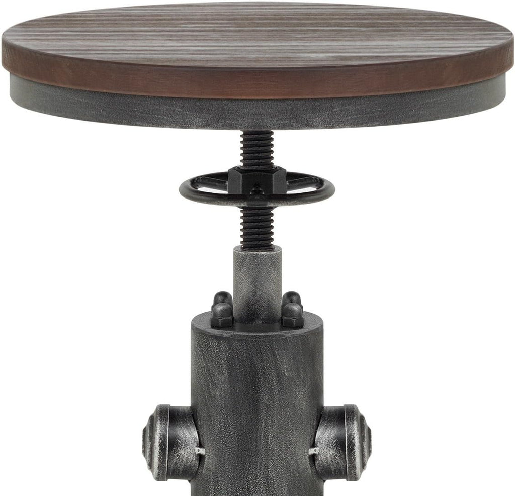 Adjustable Height Solid Wood Barstool Set of 2 H583742