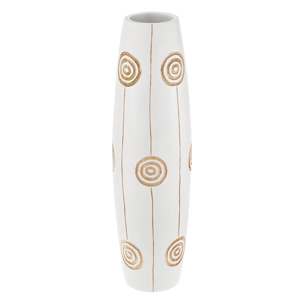 White Mango Tree Wood Flower Vase I571709