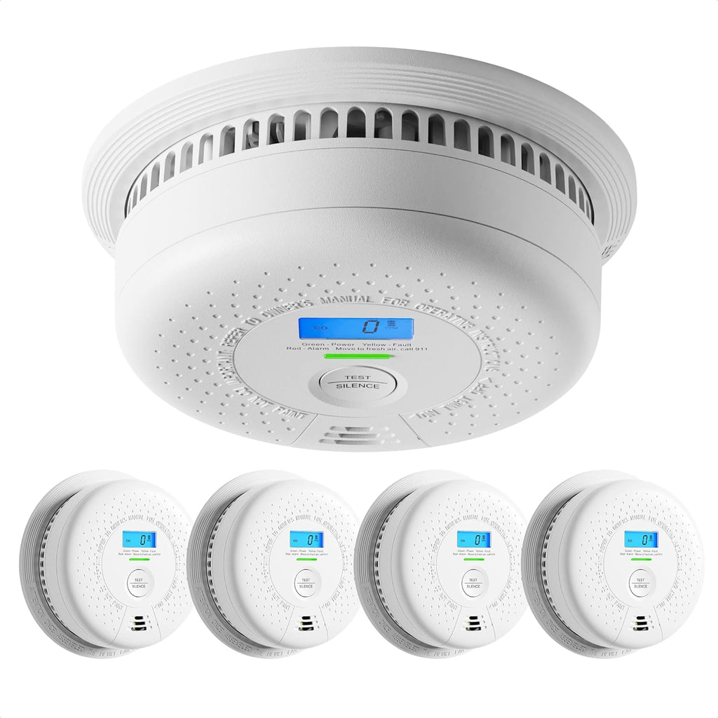 10-Year Battery Dual Sensor Smoke and Carbon Monoxide Alarm, 5-Pack D963