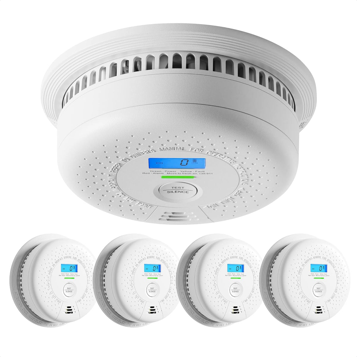 10-Year Battery Dual Sensor Smoke and Carbon Monoxide Alarm, 5-Pack D963