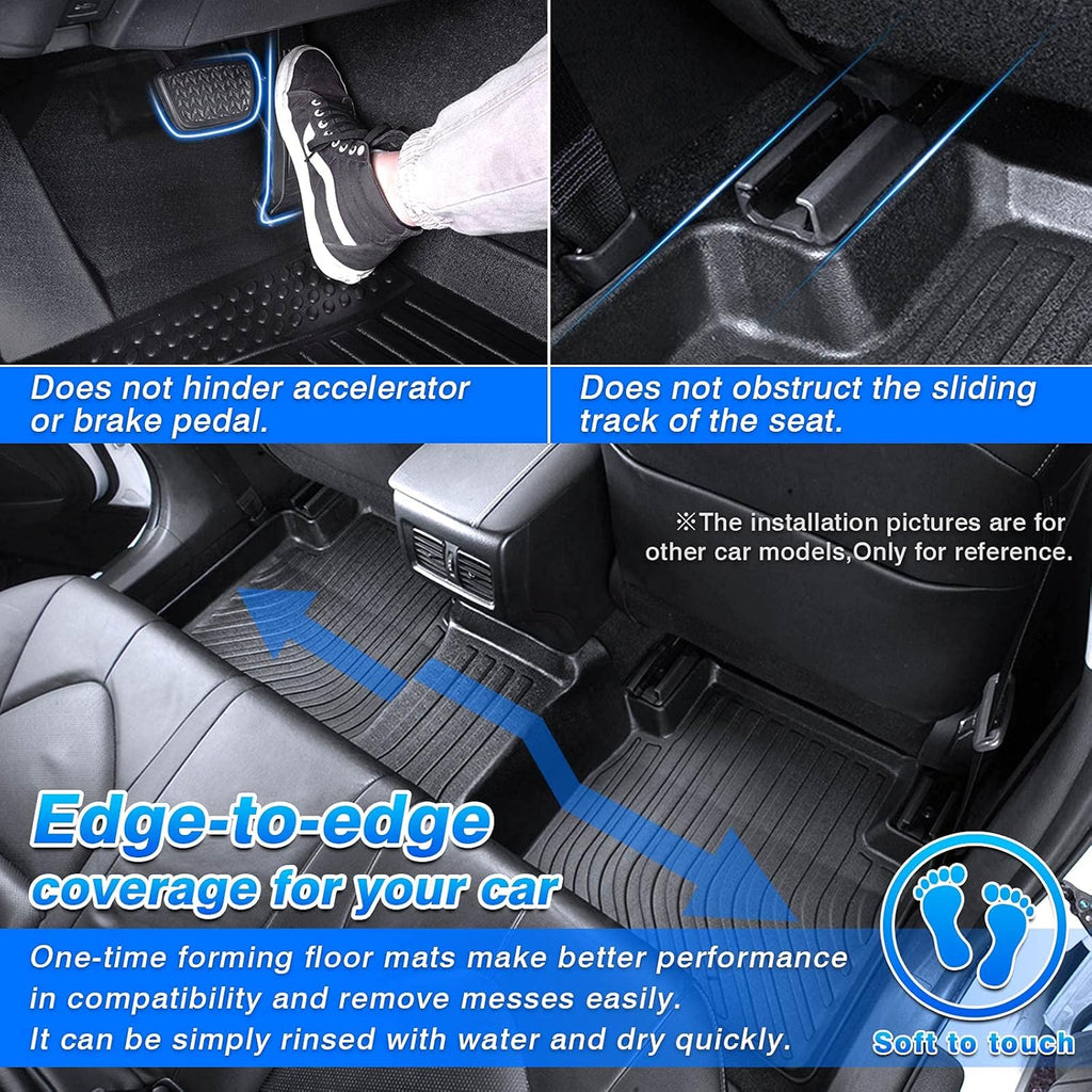 All Weather Waterproof TPE Floor Liners Front & Rear Row K1101