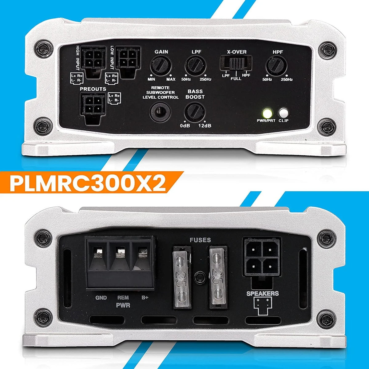 2 Channel Weather Resistant Class D Compact Audio Amplifier Q8583