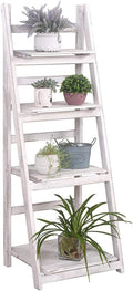 4 Tier Rustic Wood Stand with Shelves C491406