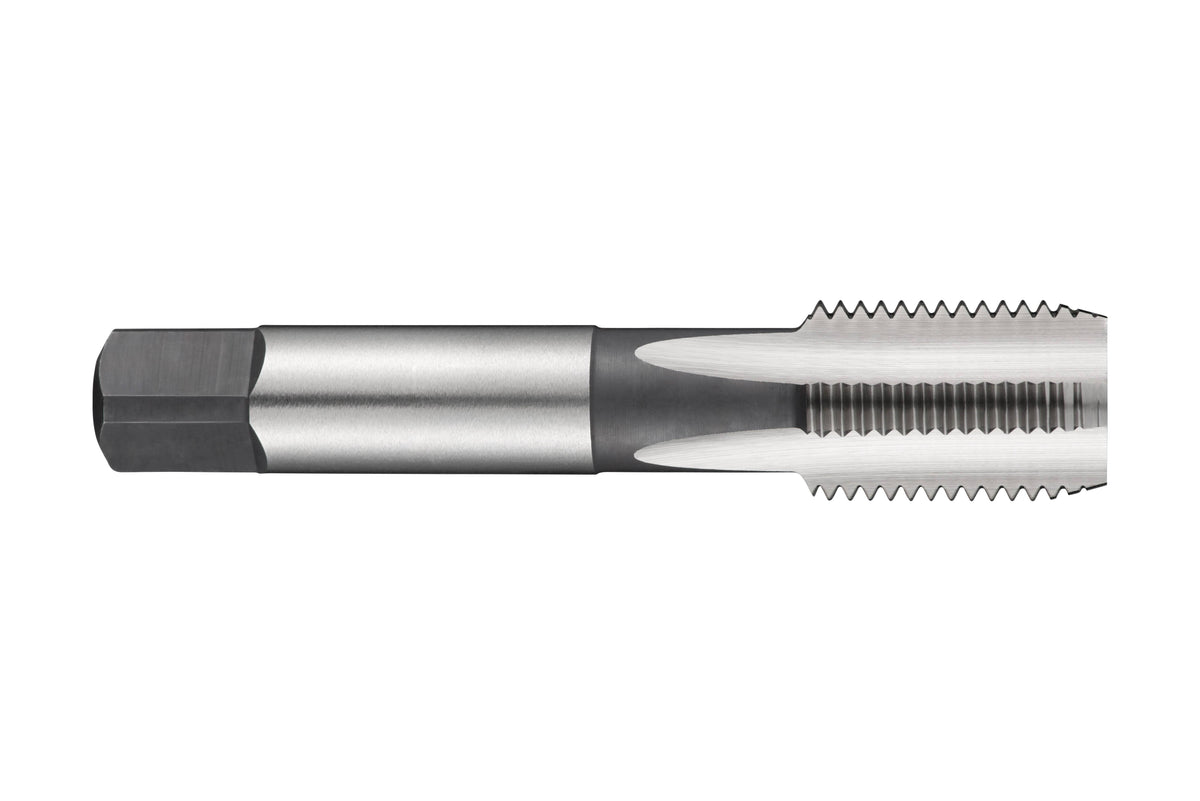 2-Piece High-Speed Steel Pipe Tap Set, BSPP, Uncoated (Bright) Finish, Round Shank with Square End X859496