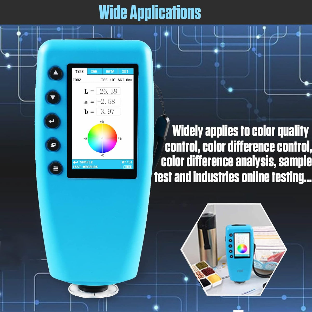 Portable Color Analyzer Digital Color Reader with 8mm Aperture S68414
