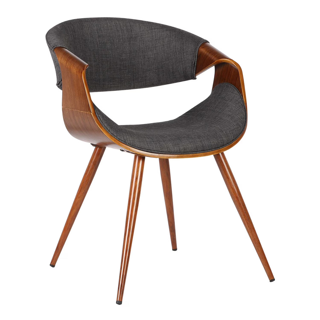 Fabric Dining Chair in Walnut and Charcoal I95731