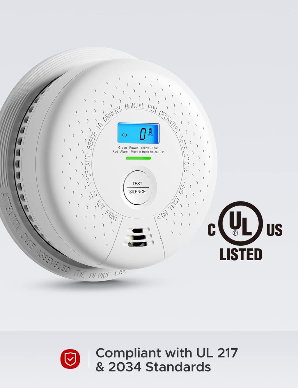 10-Year Battery Dual Sensor Smoke and Carbon Monoxide Alarm, 5-Pack D963