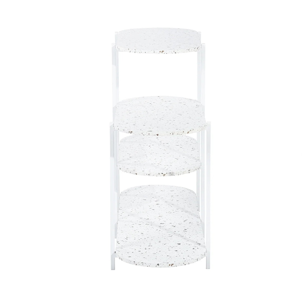 4-Tier Marble White Storage Shelf O1910