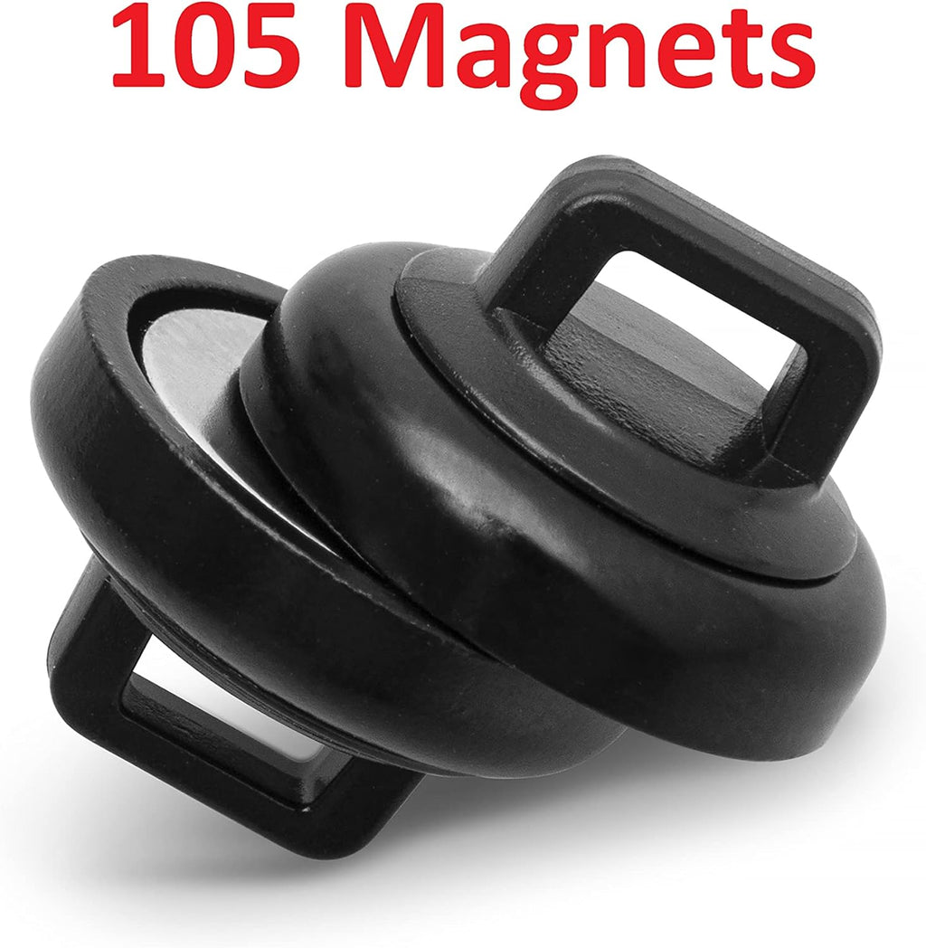 105 Pack Black Magnetic Cable Zip Tie Mounts with Neodymium Magnets T41479