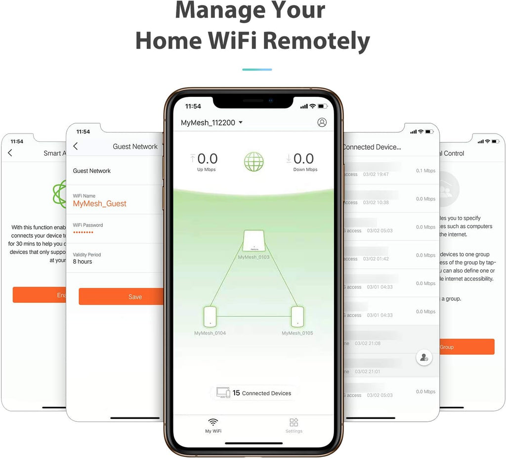 Mesh WiFi System, 3,000 sq.ft Whole Home Coverage, 1 WiFi Point & 1 Dot D26922
