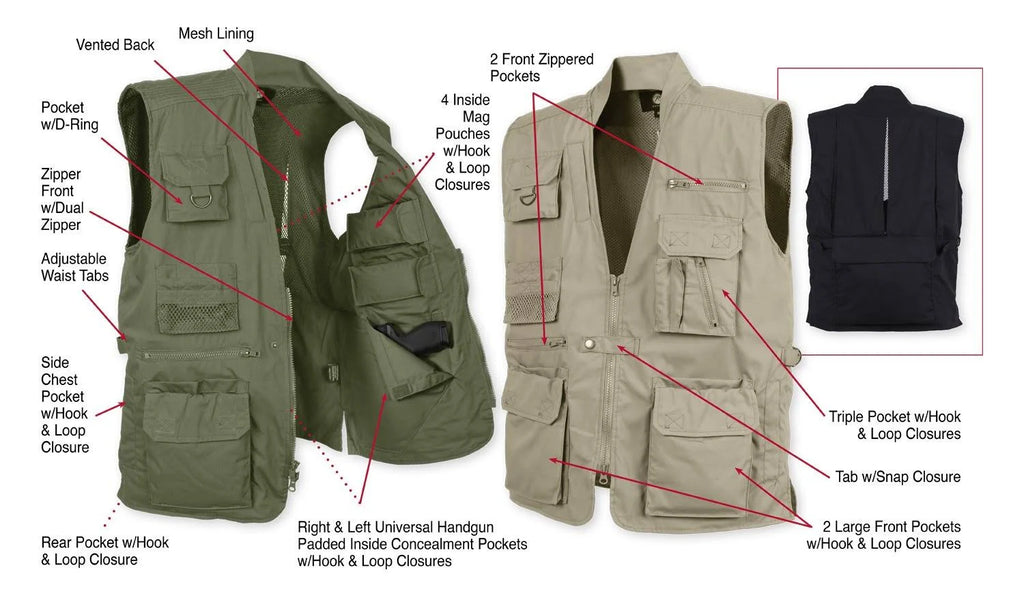 Khaki Concealed Carry Vest L23445