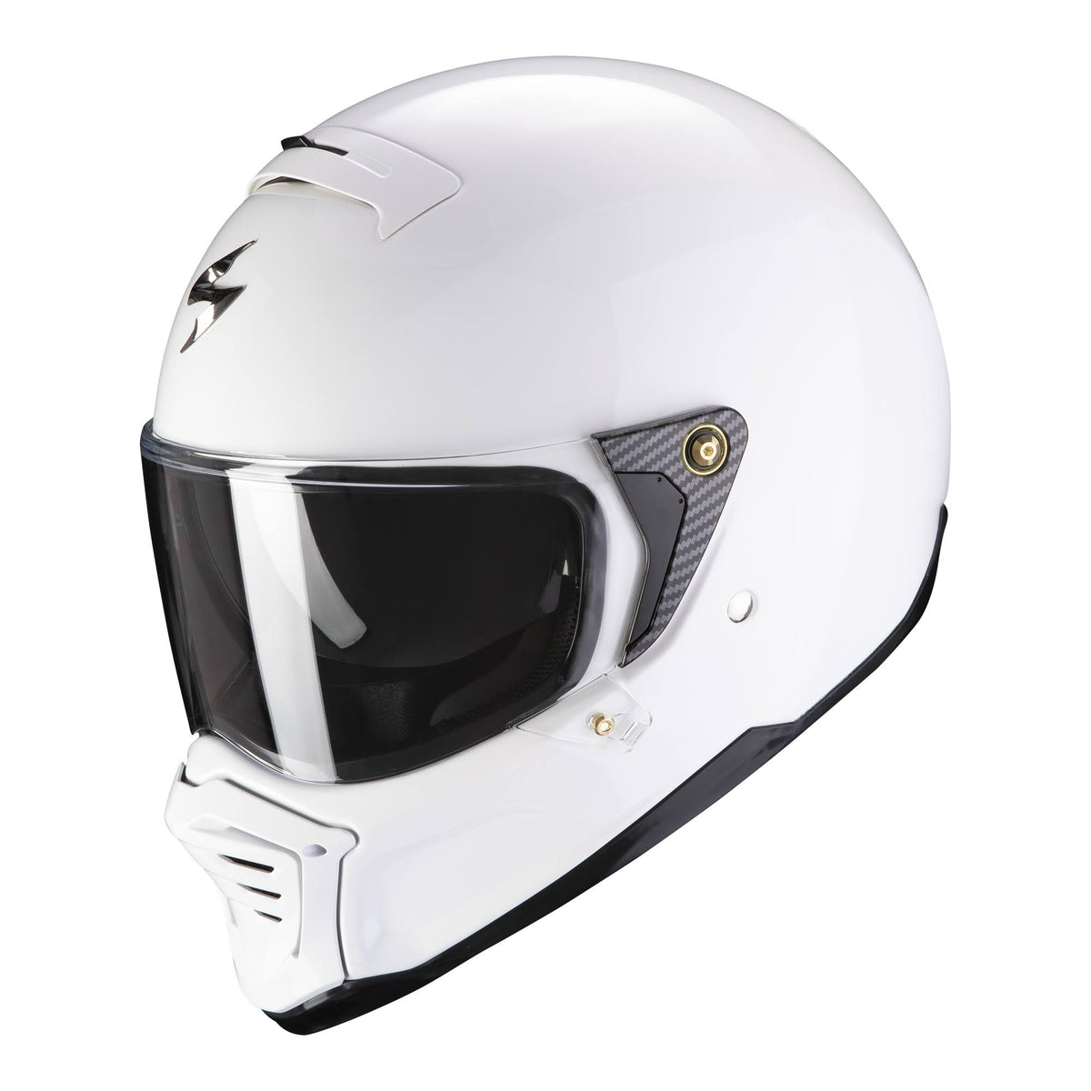 Solid White Motorcycle Helmet F1058
