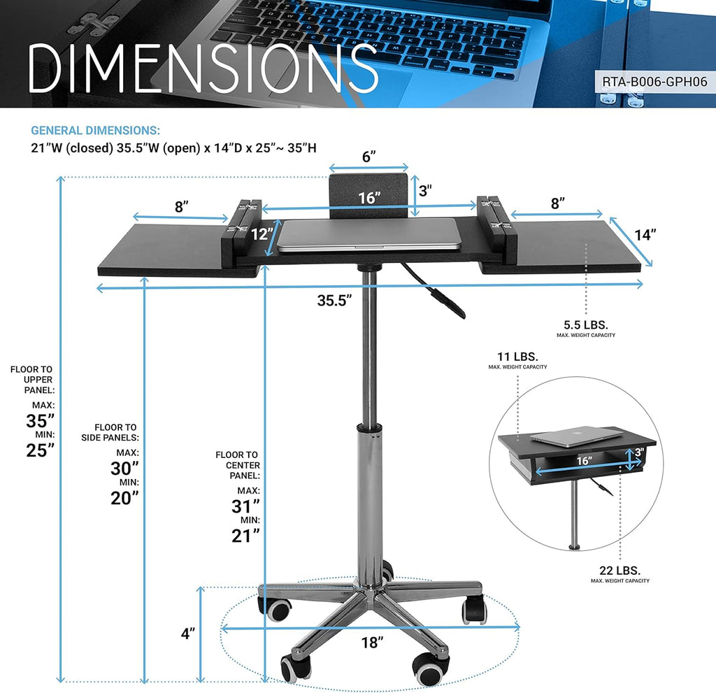 Foldable Table Laptop Cart V79688