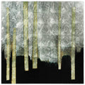 Printed Tempered Glass Art with Silver Leaf H969