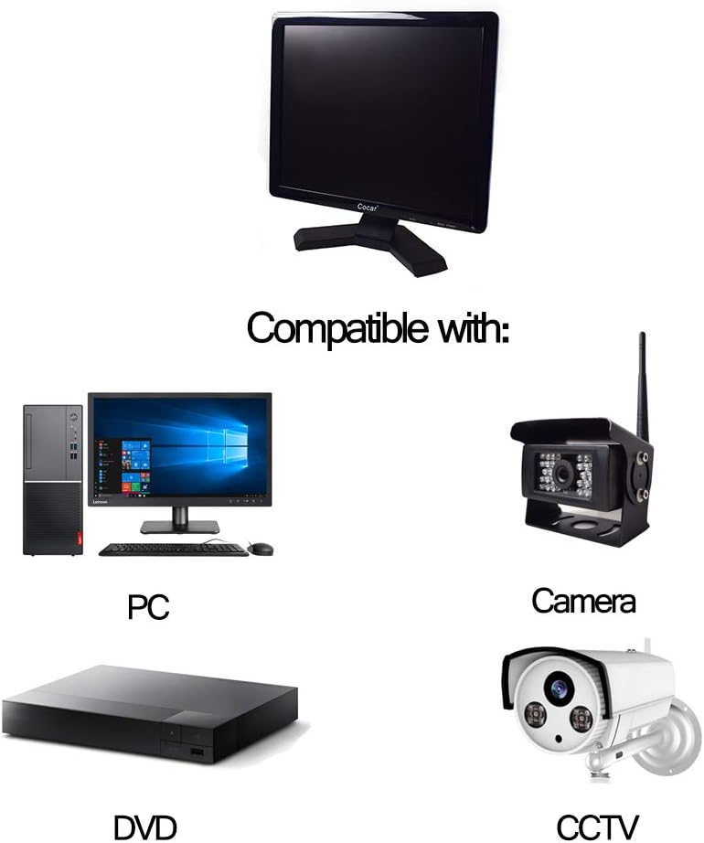 17 inch BNC Monitor with VGA HDMI AV Built-in Speaker LCD Screen A71788