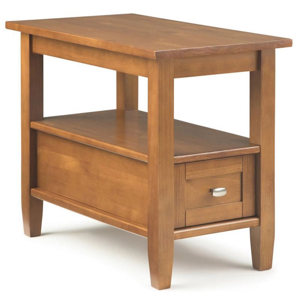 Wood 48" Coffee Table and 14" Narrow Side Table F66542