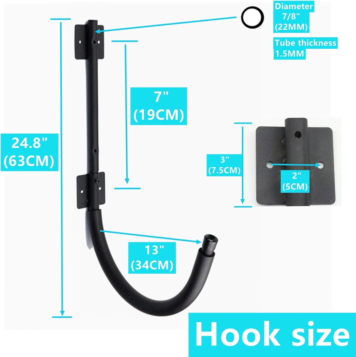 Kayak Wall Hanger 100 Pound Capacity Pack of 2 B18558