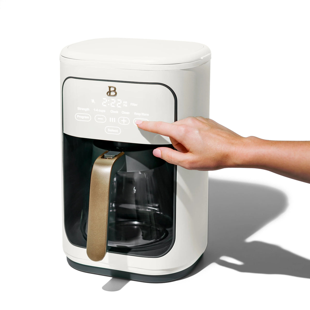 14-Cup Programmable Drip Coffee Maker with Touch-Activated Display, White Z3261
