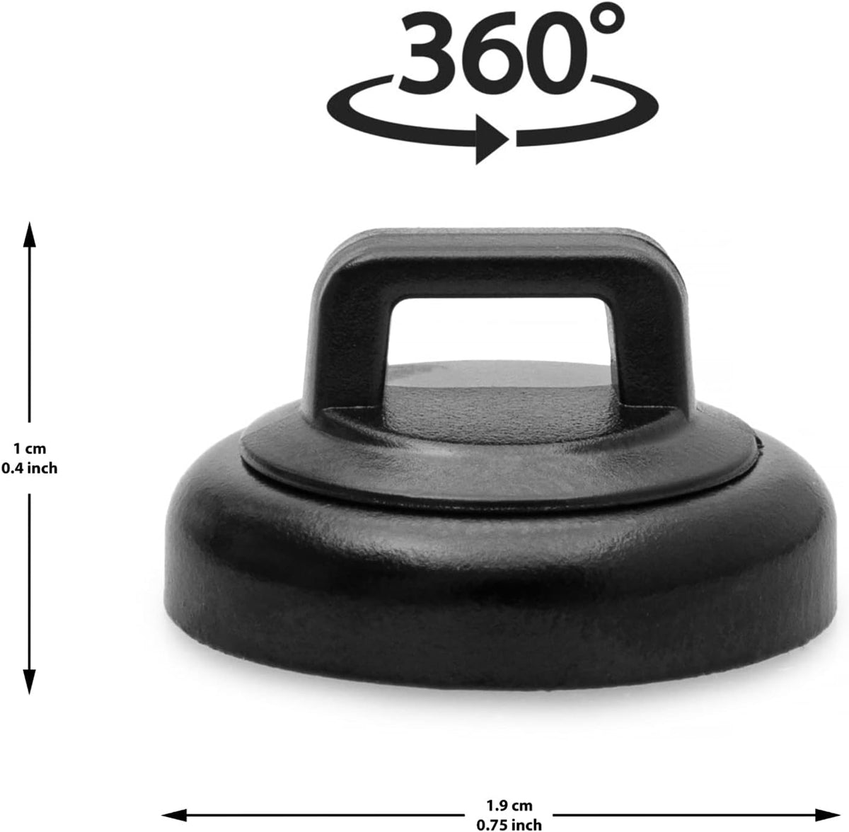 105 Pack Black Magnetic Cable Zip Tie Mounts with Neodymium Magnets T41479