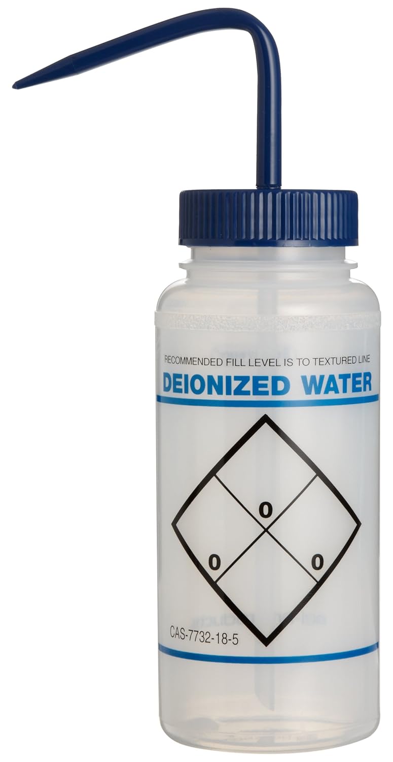 1000ml Polyethylene Wash Bottles with Blue Cap Pack of 6 D927