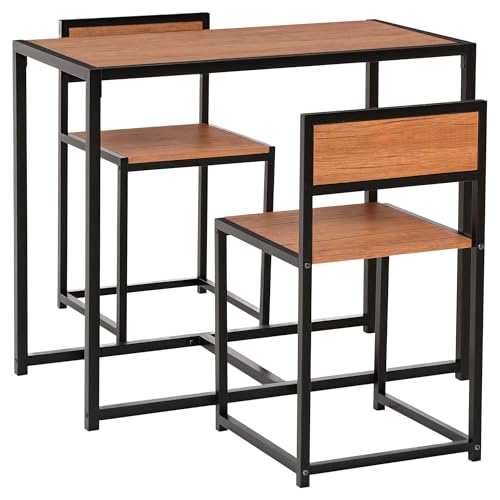 3-Piece Black Dining Table Set for 2 Z46198