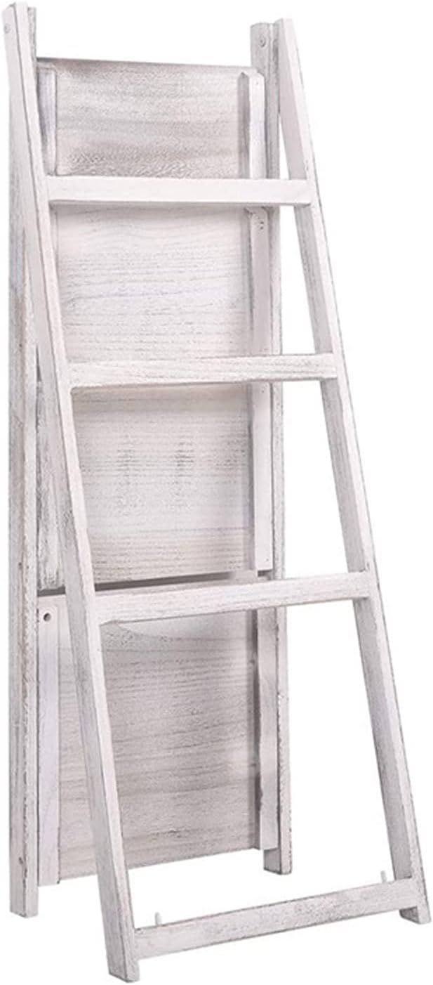 4 Tier Rustic Wood Stand with Shelves C491406