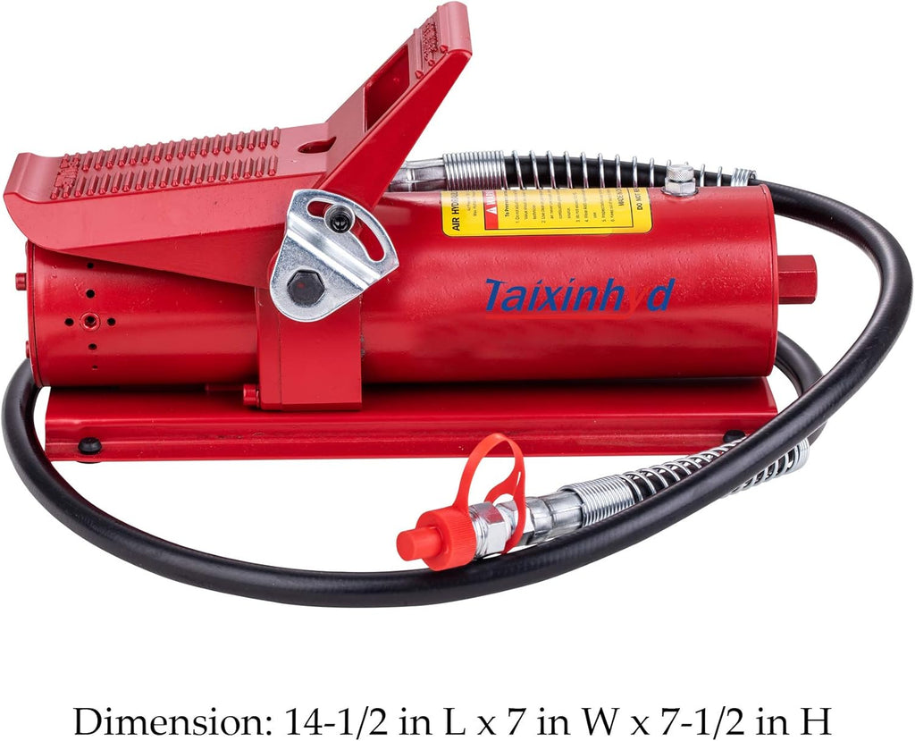 10,000 PSI 10 Ton Air Hydraulic Pump with Hose M7019