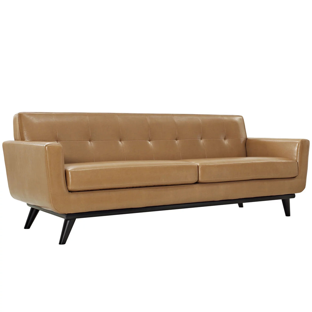 Brown Leather Sofa I80888
