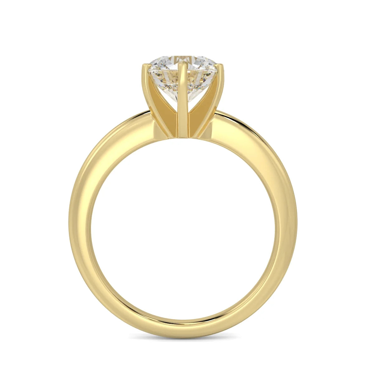 14k Yellow Gold Moissanite Solitaire Engagement Ring W459102