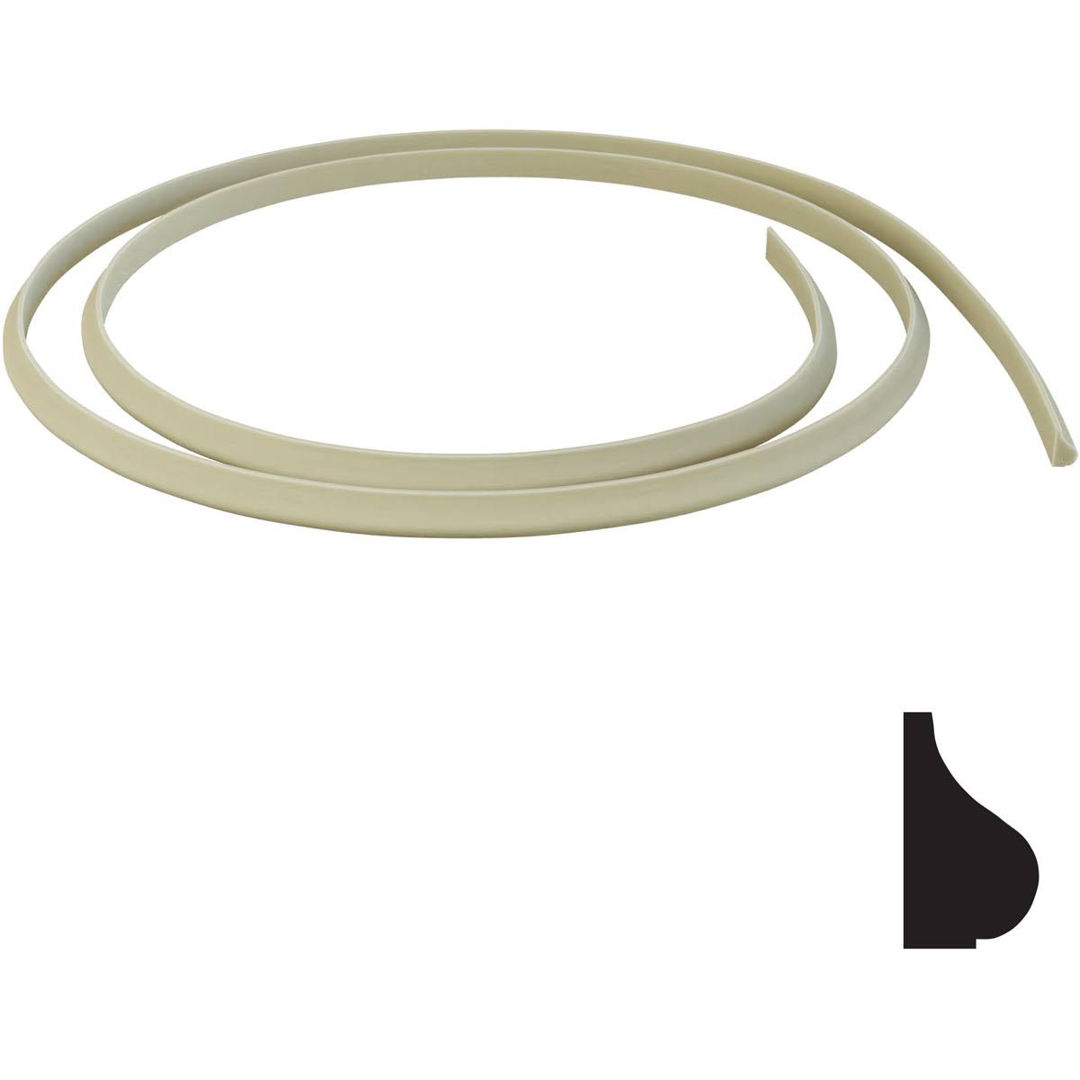 1 1/4 x 22H x 11/16 x 22D x 144 x 22L Flexible Base Cap Moulding P1205
