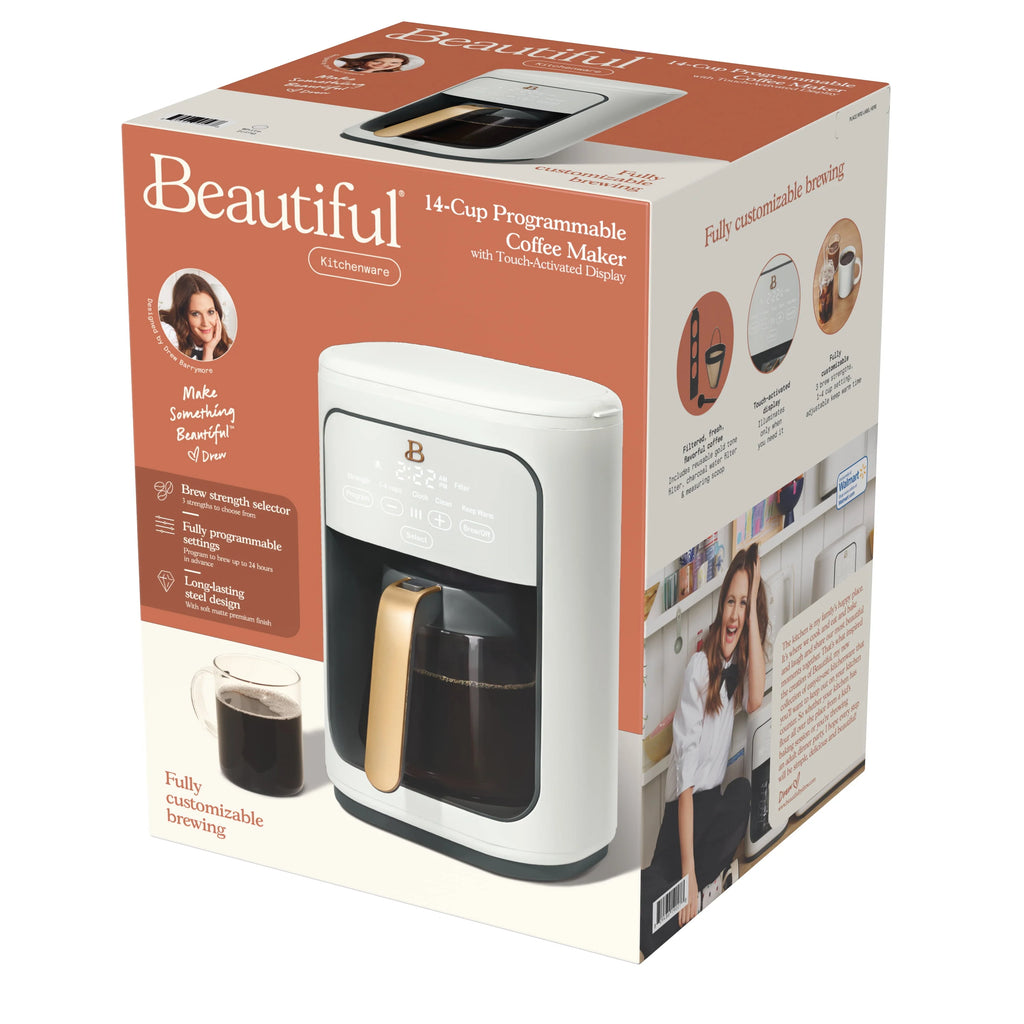 14-Cup Programmable Drip Coffee Maker with Touch-Activated Display, White Z3261
