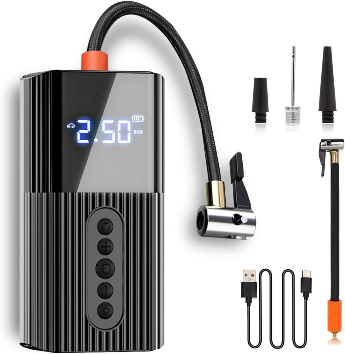 150 PSI Portable Tire Inflator Air Compressor with Digital Pressure Gauge LED Light U11080