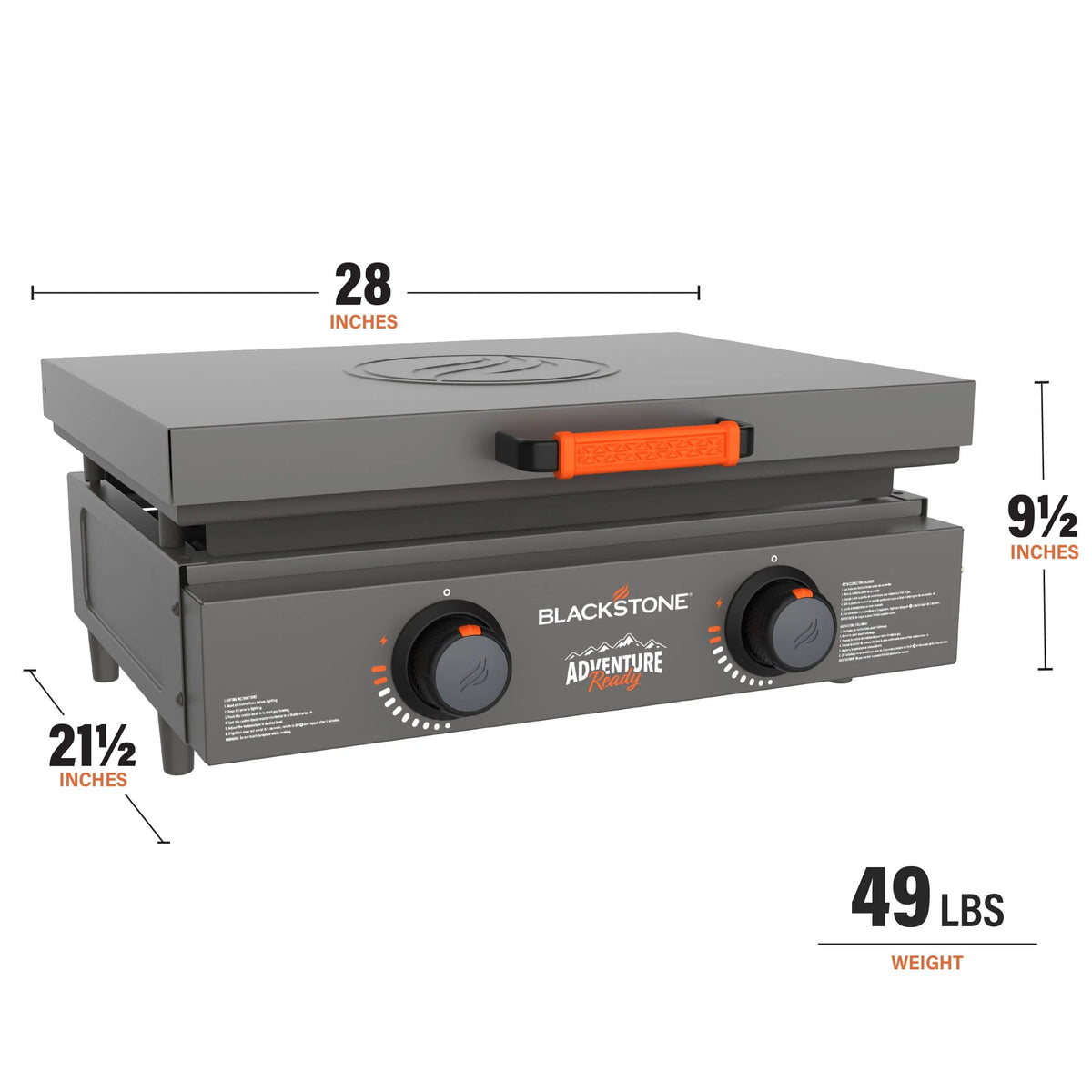 2-Burner Propane Griddle with Hard Cover N828