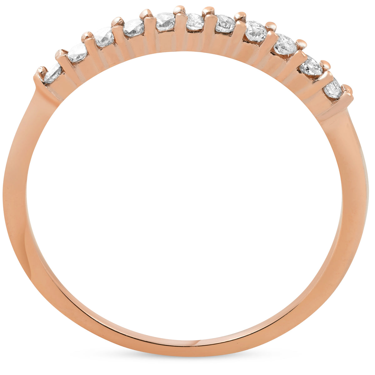 14K Rose Gold Diamond Ring F605