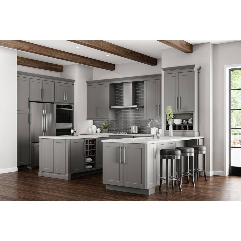 12x34.5x24 in. Base Kitchen Cabinet with Drawer Glides in Dove Gray A286