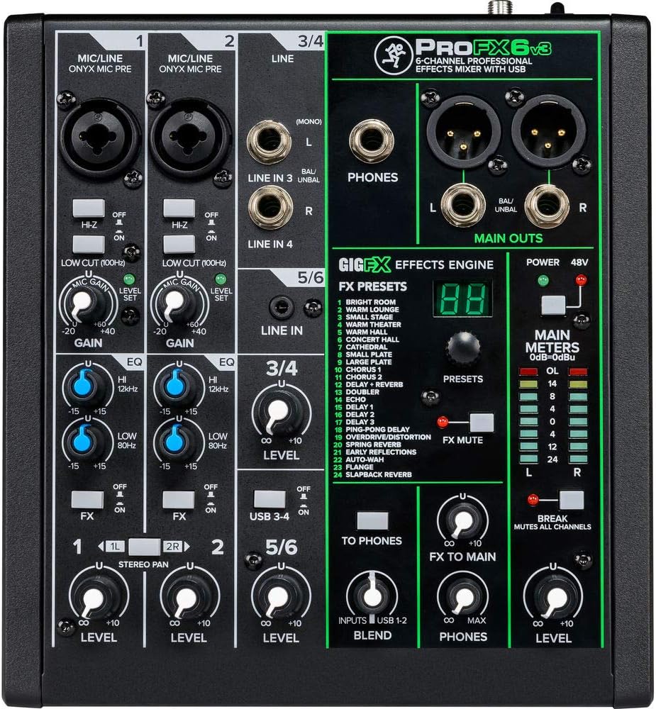 6-Channel Mixer with Built-In FX and Bag R28292