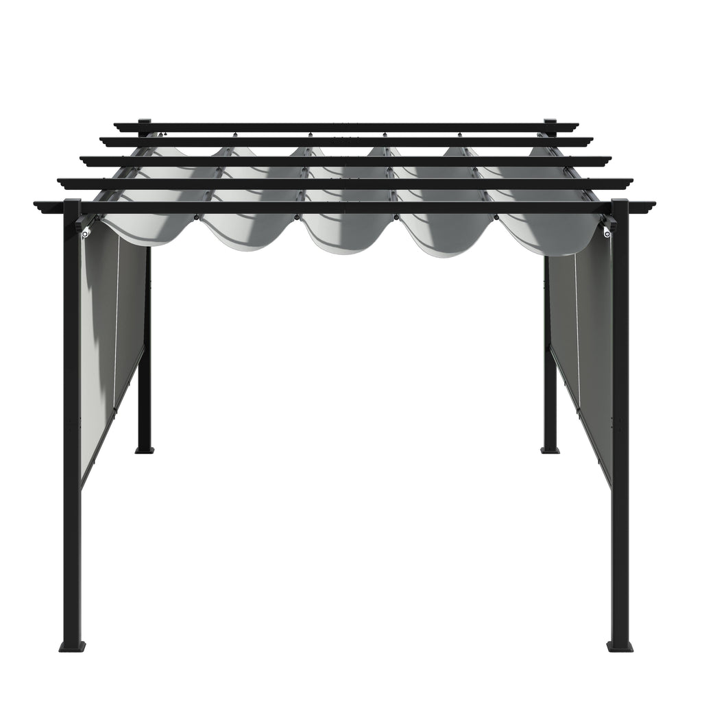 10x13 ft Aluminum Retractable Patio Canopy Pergola V9592
