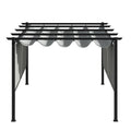 10x13 ft Aluminum Retractable Patio Canopy Pergola V9592