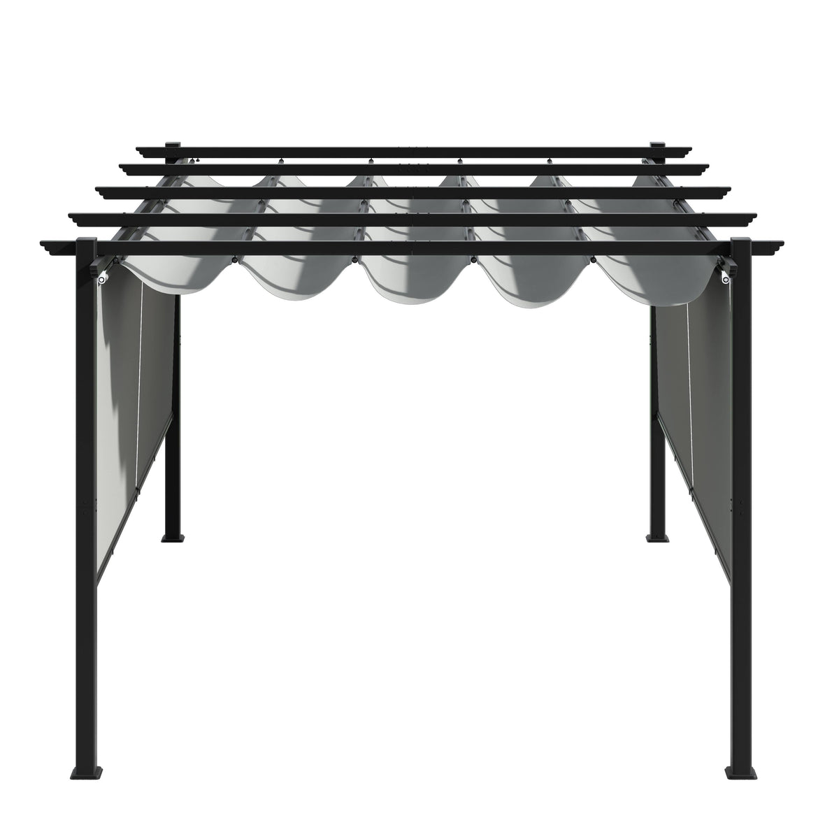 10x13 ft Aluminum Retractable Patio Canopy Pergola V9592