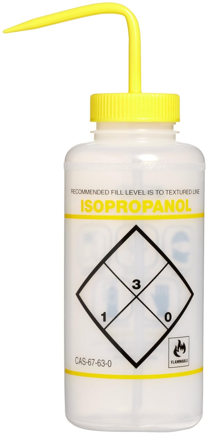 1000ml Polyethylene Wash Bottles with Blue Cap Pack of 6 D927